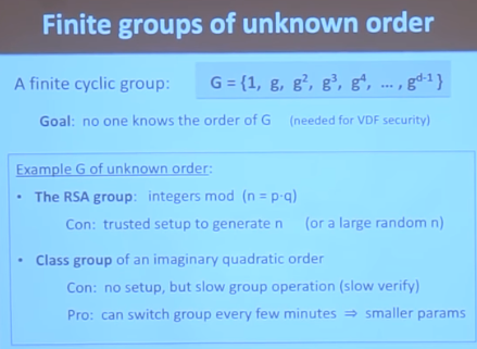 Example for Finite Groups of Unknown orders